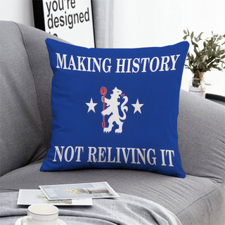 Logo Chelsea FC Vỏ Gối Vuông In Hình Một Mặt Sofa Polyester Gối Trang Trí Nhà Phòng Khách (Không Có Gối)
