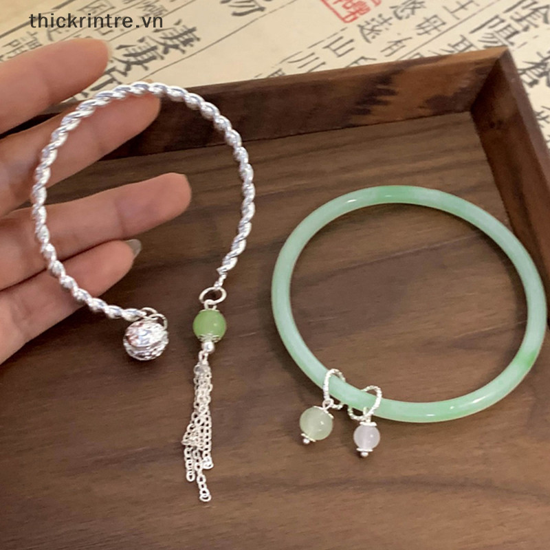 Thi Đơn Giản Thời Trang Xanh Lắc Tay sel Đôi Chính tả Bạc Vòng Tay Mở Vòng Tay Có Thể Điều Chỉnh Dành Cho Nữ Vintage Trang Sức Quà Tặng VN