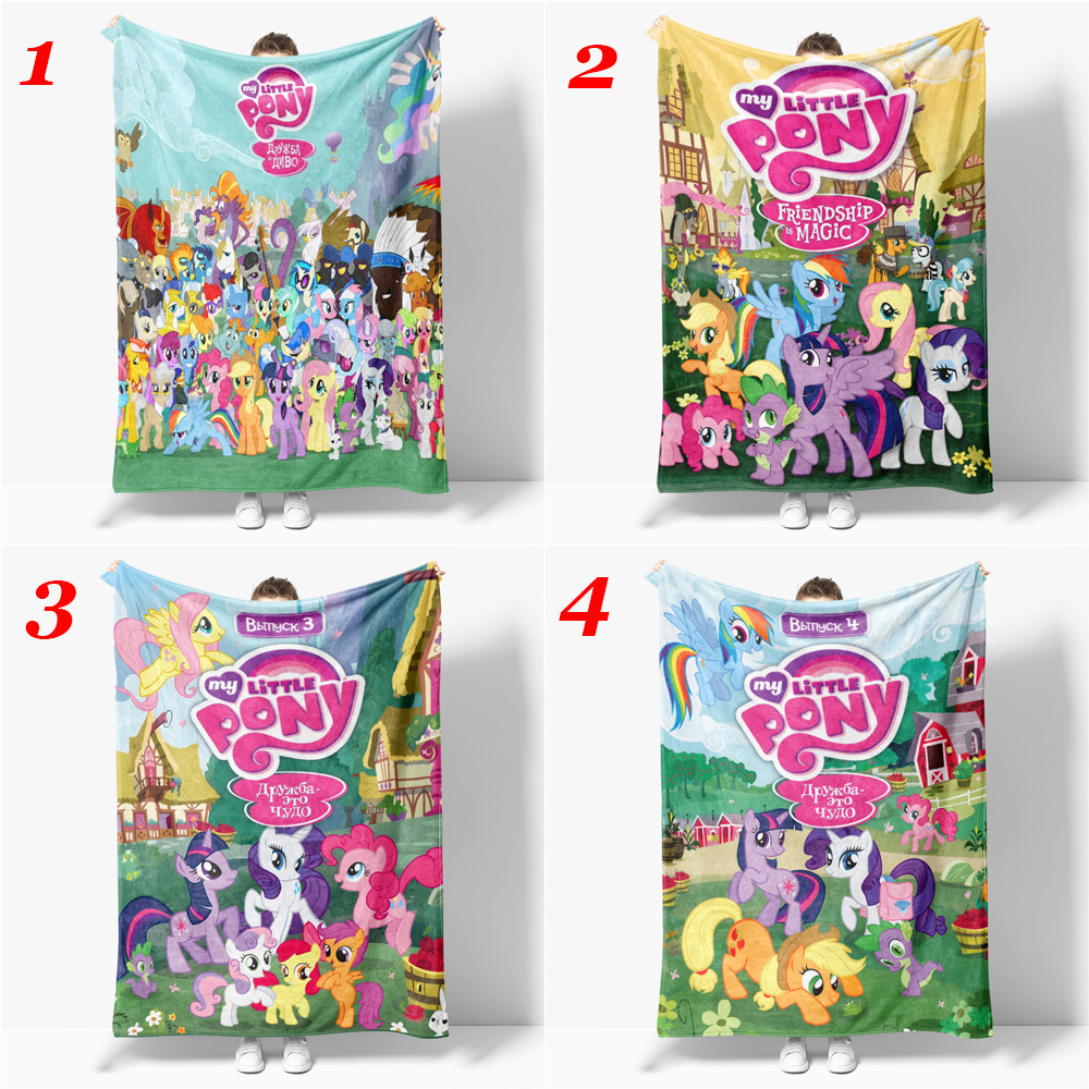 Chăn flannel Đơn Điều Hòa Không Khí 4 Kích Thước Nhỏ my little pony: friendship is magic