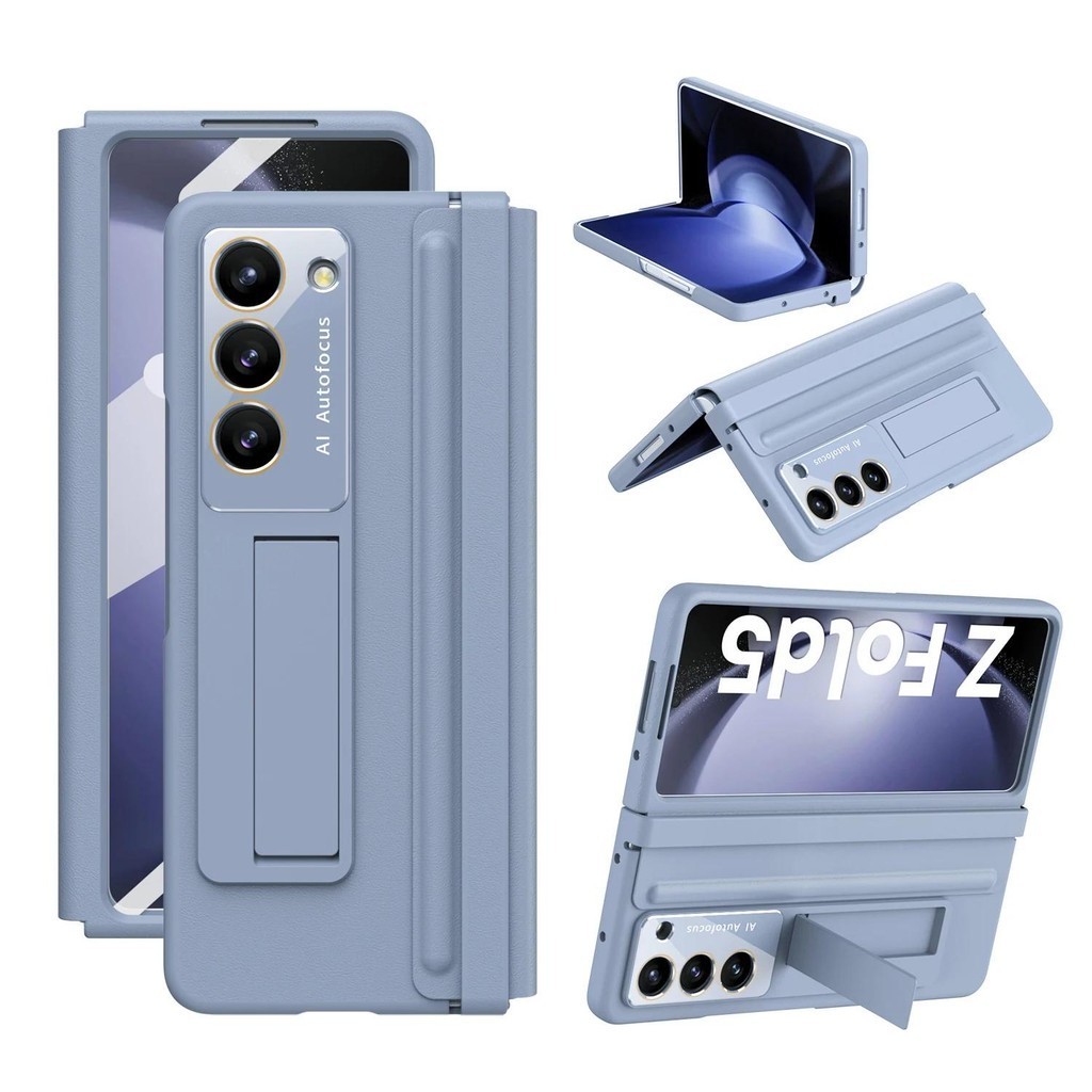 Bản Lề Dành Cho Samsung Galaxy Z Fold 7 6 5 4 3 2 Chất Lỏng PC Armor Chống Sốc 360 Toàn Màn Hình Bảo Vệ Gấp 4