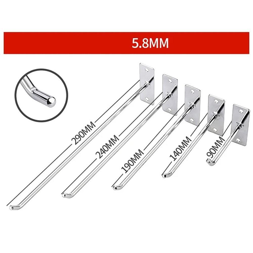 MARGREDY 1 Cái Móc Dây Đơn, Dụng Cụ Phần Cứng Móc Treo Tường Thép, Vít Móng Tay Bền Chốt Búa Kìm Phụ Kiện Điện Thoại Di Động Hiển Thị Móc Bảng Lỗ Lewelry