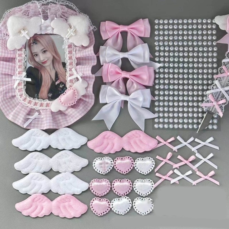 Bộ 10 Ruy Băng Thời Trang Và Dễ Thương Nơ Trái Tim Hoa Handwork Thủ Công Trang Trí DIY Phụ Kiện Cho DIY Enthusi