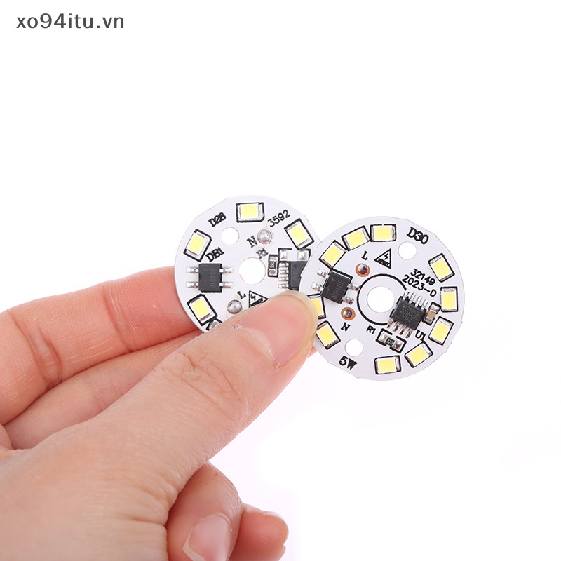 Xoitu Bóng Đèn AC 220V Downlight Chip Đèn Pha Bóng Đèn LED Miếng Dán Đèn SMD Tấm Mô Đun Tròn Tấm Nguồn Sáng VN