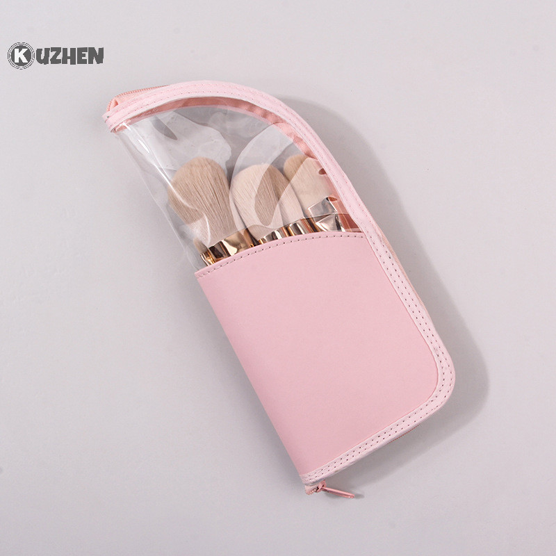 Kuzhen Hộp đựng cọ trang điểm Hộp đựng cọ trang điểm Du lịch Túi đựng mỹ phẩm chống thấm nước Đứng lên Cốc trang điểm có thể gập lại có dây kéo HOT