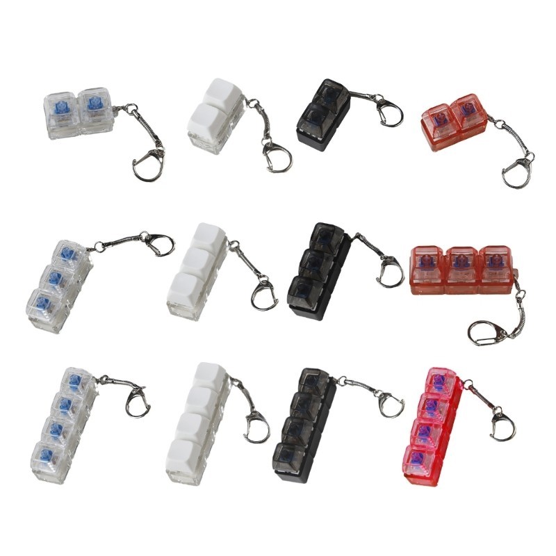 Trại LED Bàn Phím Cơ Công Tắc Kiểm Tra Căng Thẳng Móc Khóa Đồ Chơi 1PC