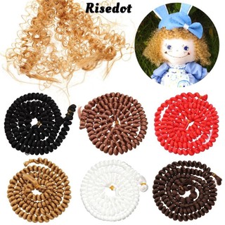 Risedot Búp Bê Tóc Giả Handmade Mini Váy 1 / 6 1 / 4 1 / 3 1 / 12 Phụ Kiện Dây Tóc Giả