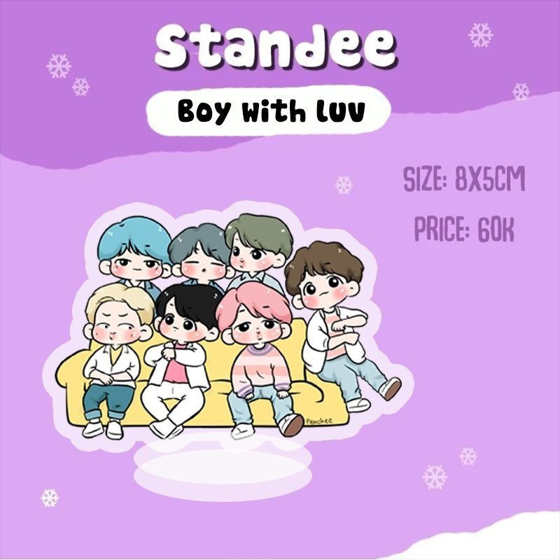 Mô hình Standee KPOP Chibi  NGƯỜI NỔI TIẾNG Phụ kiện trang trí để bàn góc học tập