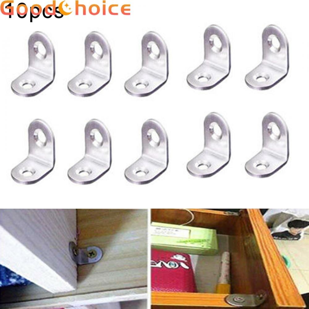 10PCS Stainless Steel Corner Brackets Angle Bracket Corner Brace L