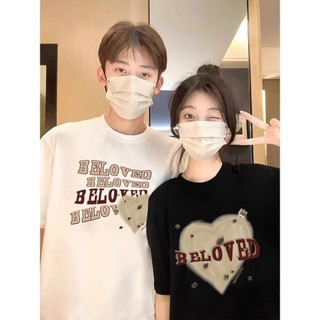 Hiixiivi Áo thun ngắn tay nữ Baggy Tròn Unisex dáng rộng cổ tròn in độc đáo