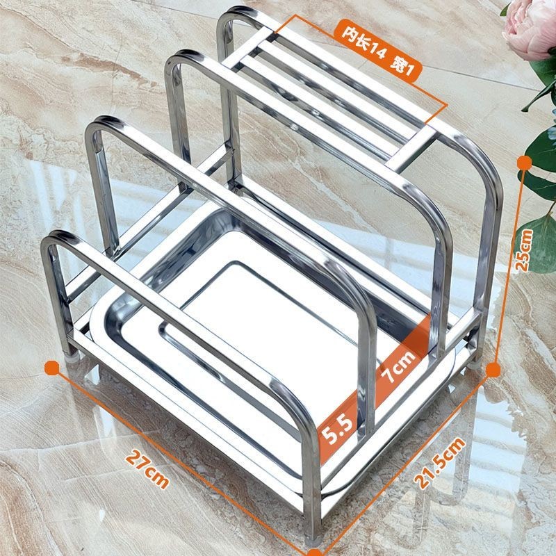 Giá đỡ dao bằng thép không gỉ nguyên chất Kệ cắt đa chức năng, giá đỡ nồi đứng sàn, giá đỡ thớt