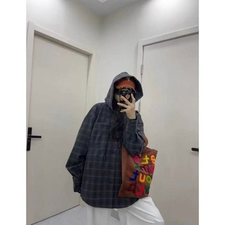 Áo khoác có mũ trùm đầu nam GKSS Nhật Bản cổ điển dáng rộng và giản dị thương hiệu thời trang áo khoác kẻ sọc trung tính chất lượng cao