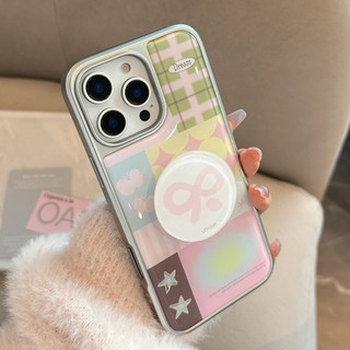 [Sheren] ins Vỏ iPhone nơ khâu phong cách Hàn Quốc Thích hợp cho i17 16 15 14 13 12 11pro max Vỏ bảo vệ chống sốc