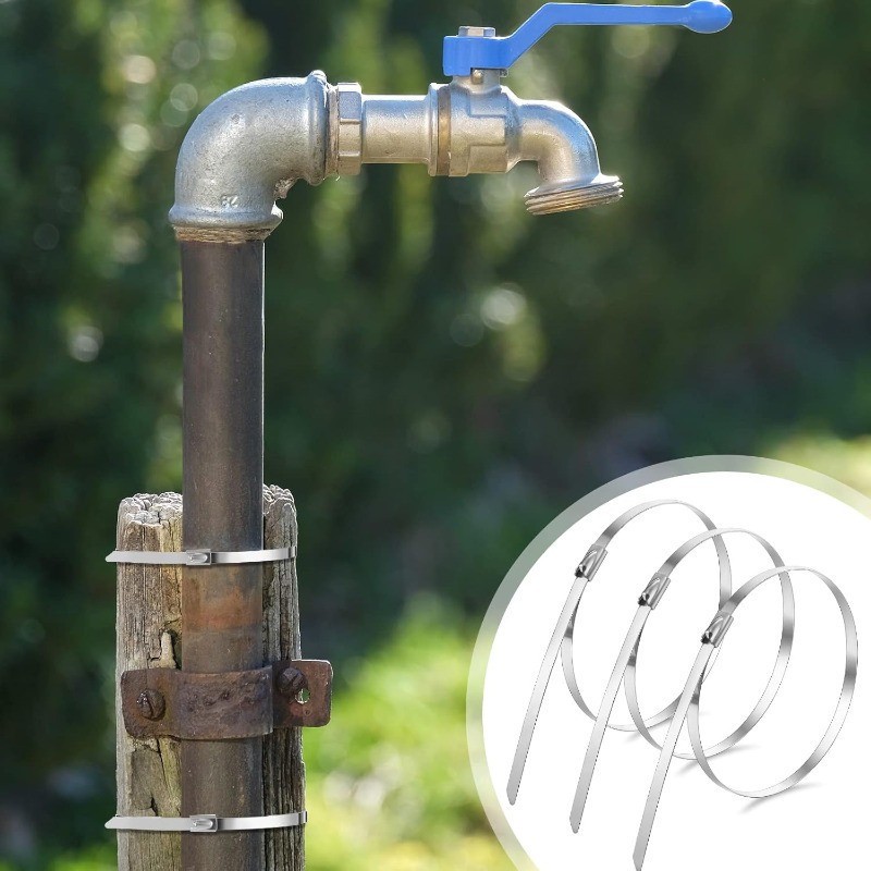 Dây buộc cáp kim loại đa chức năng / Nhẫn buộc dây tự khóa bằng thép không gỉ / Dây buộc cáp hạng nặng