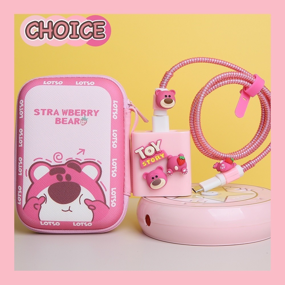 Hoạt Hình Stitch Sạc Bảo Vệ Vỏ Cáp Bảo Vệ Cho IPhone Sạc Nhanh 20w / 18w Có Túi Bảo Quản