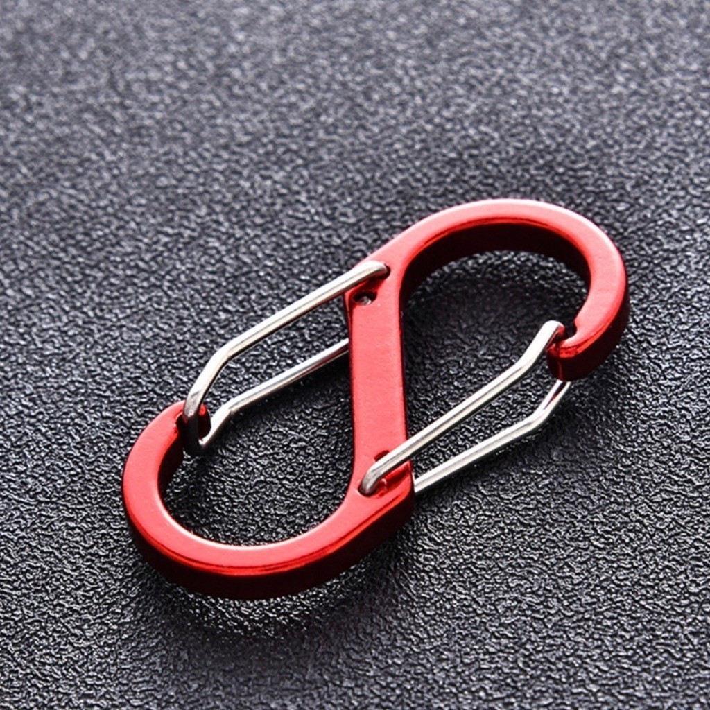 Móc khóa carabiner loại S ngoài trời bằng hợp kim nhôm