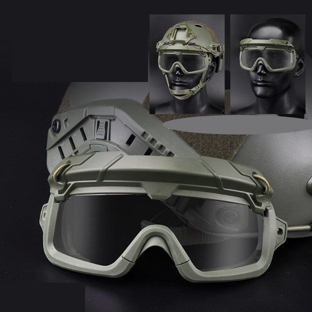Mắt kính chiến thuật đa chiều bảo hộ gắn nón bảo hiểm _tactical