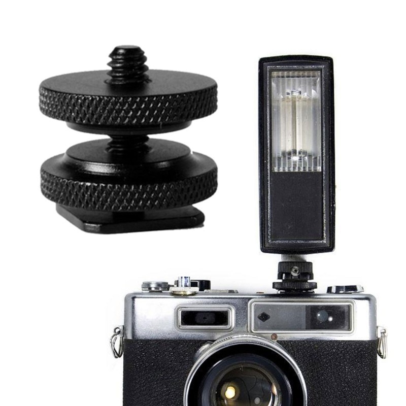 Kikin Double Nut Cold Shoe 1 4 Hot Shoe Mount Giá đỡ điện thoại Giá đỡ cho máy ảnh