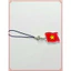 Dây treo 2 mặt hình cờ Đảng,cờ Việt Nam, chất liệu mica trong suốt, dùng làm kỷ niệm, treo điện thoại- Sango