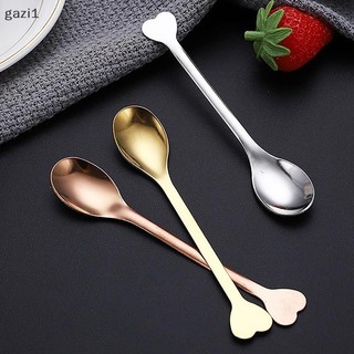 [Gazi1] 2 Chiếc Thép Không Gỉ Tay Cầm Tình Yêu Hình Thìa Cà Phê Thìa Trẻ Em Thìa Đẹp 3 Màu Trà Cà Phê Sử Dụng Thìa Nhà Bếp VN