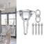 GIÁ RẺ 1 Bộ Móc neo treo tường, với 4 ốc vít Túi cát Yoga Phụ kiện tập thể dục xoay Móc xoay, Móc trần bằng thép không gỉ hạng nặng bền bỉ