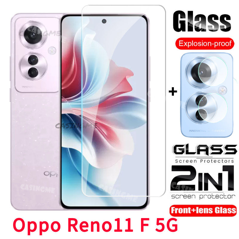 Oppo Reno11 F 5G Phim Bảo Vệ Màn Hình 2 Trong 1 Full Cover Kính Cường Lực Cho Oppo Reno11F Reno 11F Reno 12 F F11 OppoReno11F 5G 2024 Mặt Trước Phim Mặt Sau Ống Kính