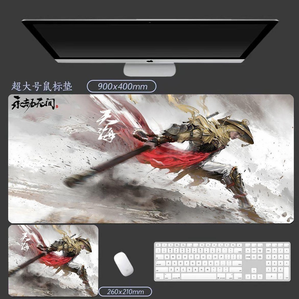 Miếng Lót Chuột Naraka: Bladepoint Extra-Large Bàn Phím Dày Thảm Bàn Chơi Game Máy Tính Thảm 90 * 40 / 80 * 30 / 60 * 30 / 26 * 21cm Quà Tặng Cho Game Thủ Trực Tuyến
