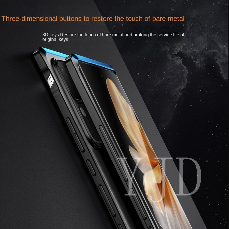Ốp YJD Cho Vivo V30 Pro Kim Loại Nối TPU Mờ Vỏ Điện Thoại Chống Sốc