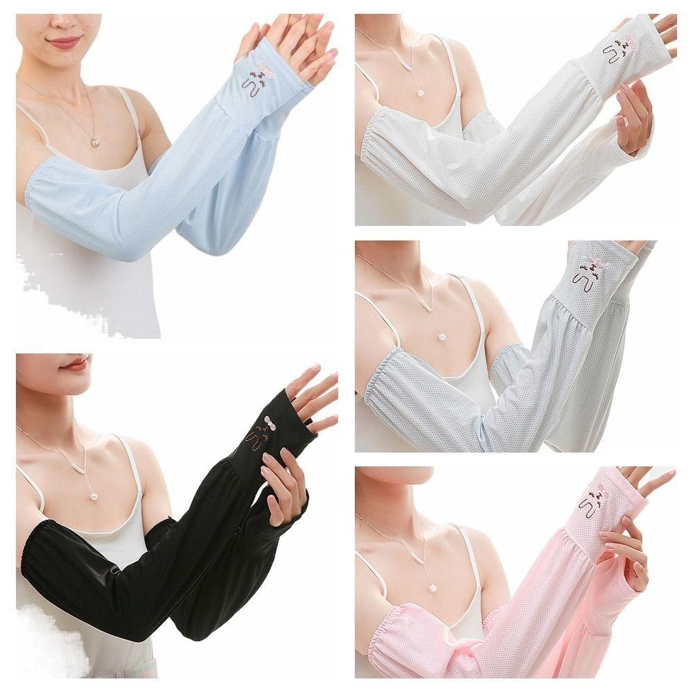 JEREMY Ice Silk Sleeves, Rabbit Loose Sunscreen Sleeve, Thoáng Khí Chống Tia UV Cánh Tay Bướm Bao Da Chống Nắng Mùa Hè