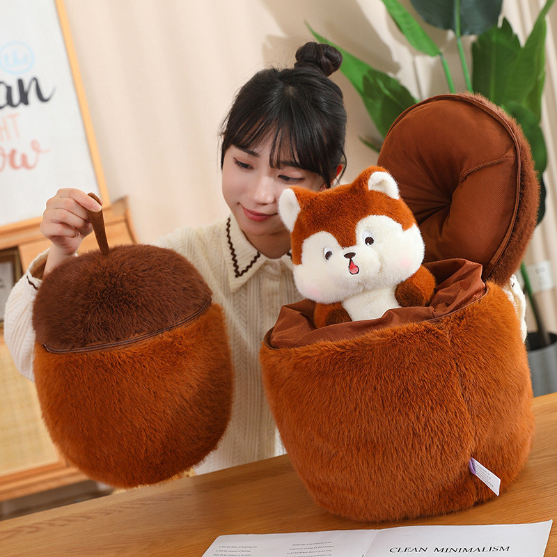 Rytanda Dâu Thỏ Sang Trọng Đồ Chơi Lợn Dễ Thương Búp Bê Sóc Khủng Long 2 Trong 1 Sang Trọng Búp Bê Gấu Bông Búp Bê Quà Tặng Trẻ Em Bạn Gái Quà Tặng Sinh Nhật