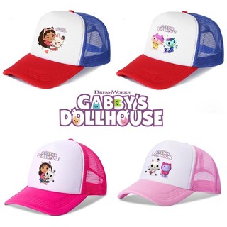 Gabby 's Dollhouse phim hoạt hình in mũ bóng chày thoáng khí mũ chống nắng lưới polyester mũ xe tải có thể điều chỉnh DIY logo mũ bóng chày cô gái quà tặng