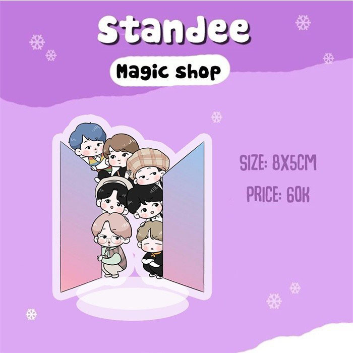 Mô hình Standee KPOP Chibi  NGƯỜI NỔI TIẾNG Phụ kiện trang trí để bàn góc học tập