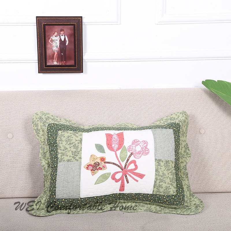 Vỏ gối cotton nguyên chất, vỏ gối hoa, vỏ gối không lõi, thoải mái cho nhà