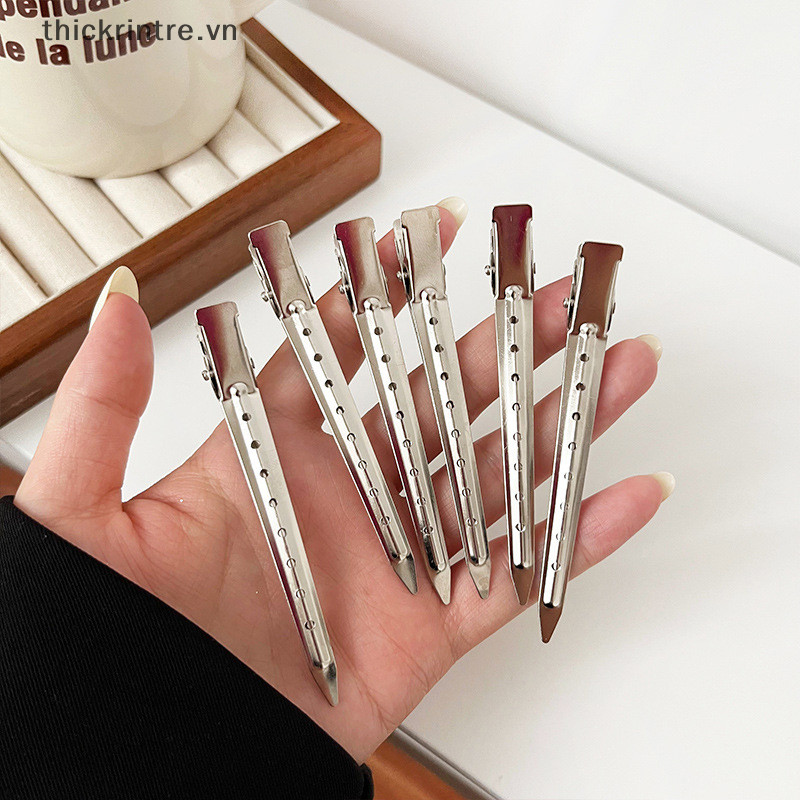 Thi 5 Chiếc Kim Loại Mỏ Vịt Kẹp Cá Sấu Xoăn Kẹp Tóc Barrettes Giữ Kiểu Tóc Lông Tơ Rễ Salon Cắt Tóc Mũ Bobby Pin VN