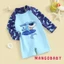Mg-kids Bé Trai Đồ Bơi Mùa Hè Thường Ngày In Hình Cá Voi Dài Tay Monokini Đồ Bơi Đi Biển Bộ Đồ Tắm
