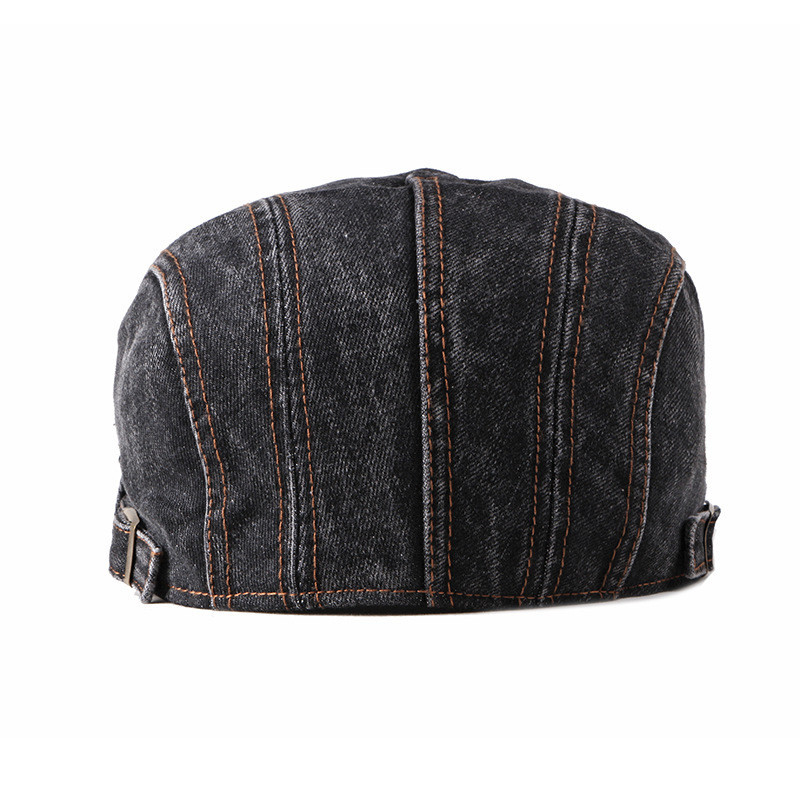 Mũ Denim Phong Cách Hàn Quốc Giặt Thời Trang Denim Beret Nam plus Size Cotton Đạt Đỉnh Mũ Nữ 2026 Mới