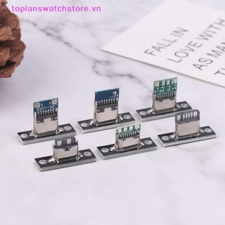 Toplanswatchstore 5 Ổ cắm USB 3.1 Type C có tấm cố định vít Jack cắm USB Type-C 3.1 Type-C 2Pin 4Pin Cổng kết nối nữ Jack cắm cổng sạc VN