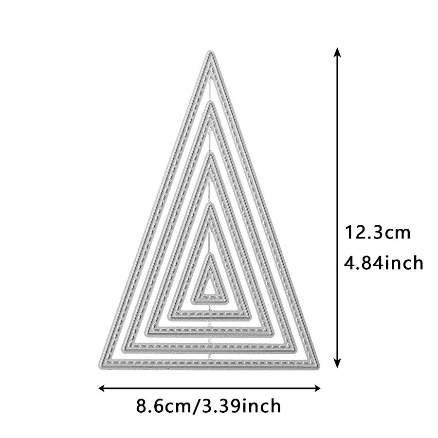 Tam Giác Khung Sổ Lưu Niệm Kim Loại Thép Carbon Cắt Khuôn Tự Làm Dập Nổi Mẫu Cắt Chết Khắc Thủ Công 5924