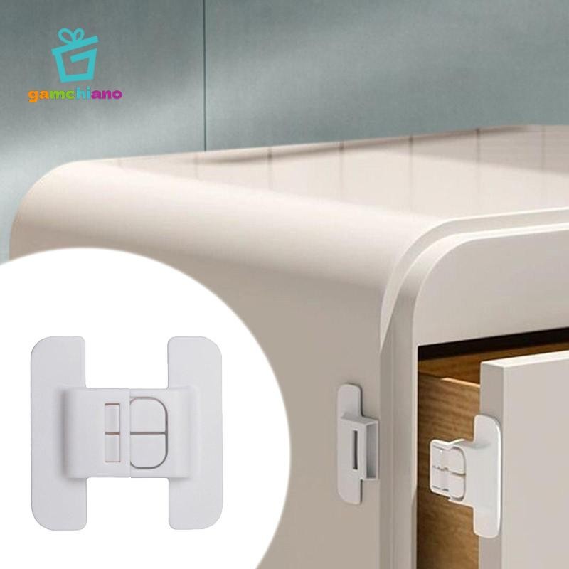 4x Tủ Lạnh Khóa Tủ Đông Nhẹ Không Đục Lỗ Đóng Cửa Tủ Lạnh Đóng Cửa Cho Ngăn Kéo Phòng Khách