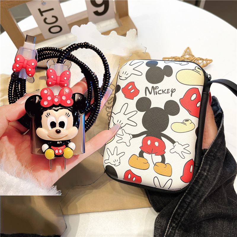 Hoạt Hình Stitch Sạc Bảo Vệ Vỏ Cáp Bảo Vệ Cho IPhone Sạc Nhanh 20w / 18w Có Túi Bảo Quản