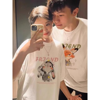 Hiixiivi Thương Hiệu Mới 100% Cotton Unisex Áo Thun Nữ Tay Ngắn Nam Nữ Baggy Cổ Tròn Rời In Hình Cặp Đôi Độc Đáo Tee 2025