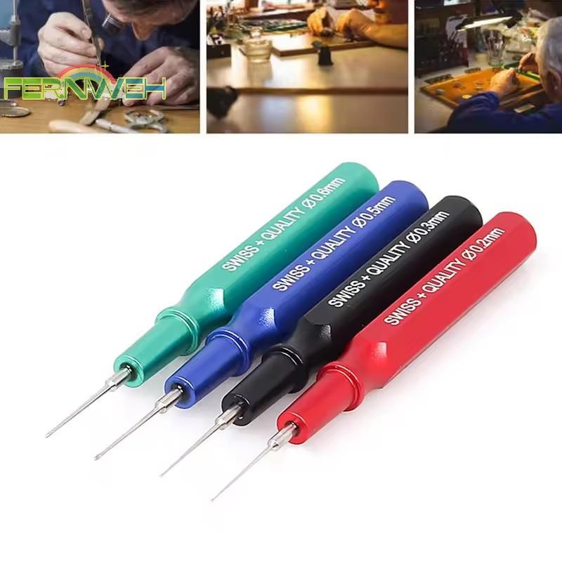 [Fernweh] Đồng hồ bôi trơn Oiler Tay cầm kim loại Bút Pin dầu Bộ phận chuyển động di động Bút dầu trỏ chính xác Công cụ bảo trì sửa chữa đồng hồ [MỚI]
