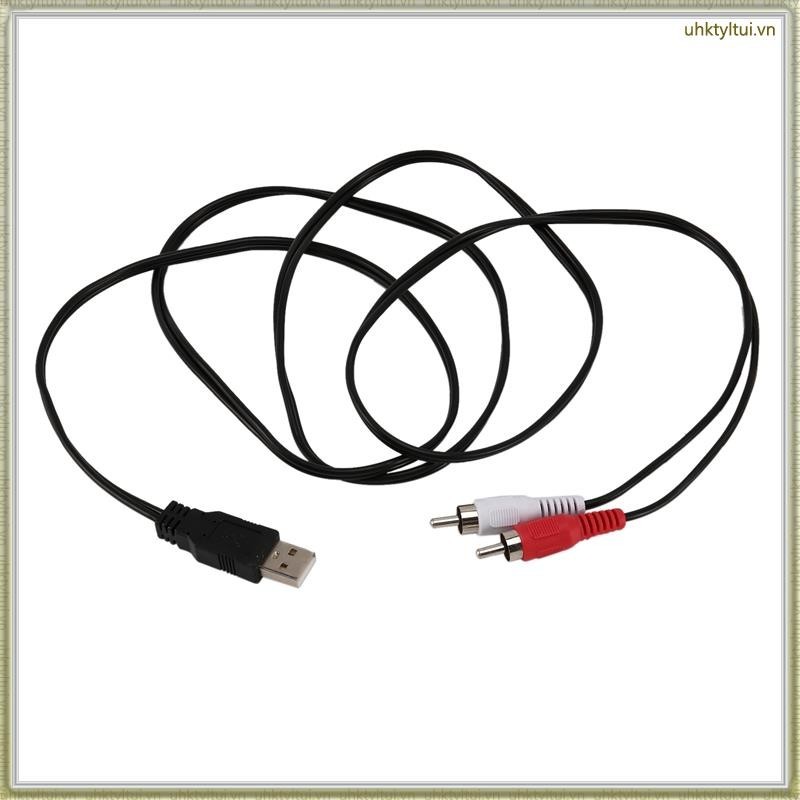 Cáp Chuyển Đổi Âm Thanh / Video Từ Rca Phono Male Av Dài 1.5M Usb A Male Sang 2X Rca Av