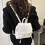 Ba lô nhỏ ORDOBOX, Ba lô cầm tay bằng da PU mềm, Túi đi học nữ có dây kéo dễ thương thời trang dành cho học sinh