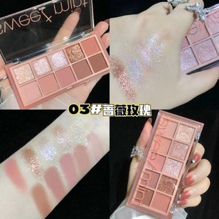 Bảng phấn mắt nhũ 10 ô Sweet Mintt SONBT lấp lánh