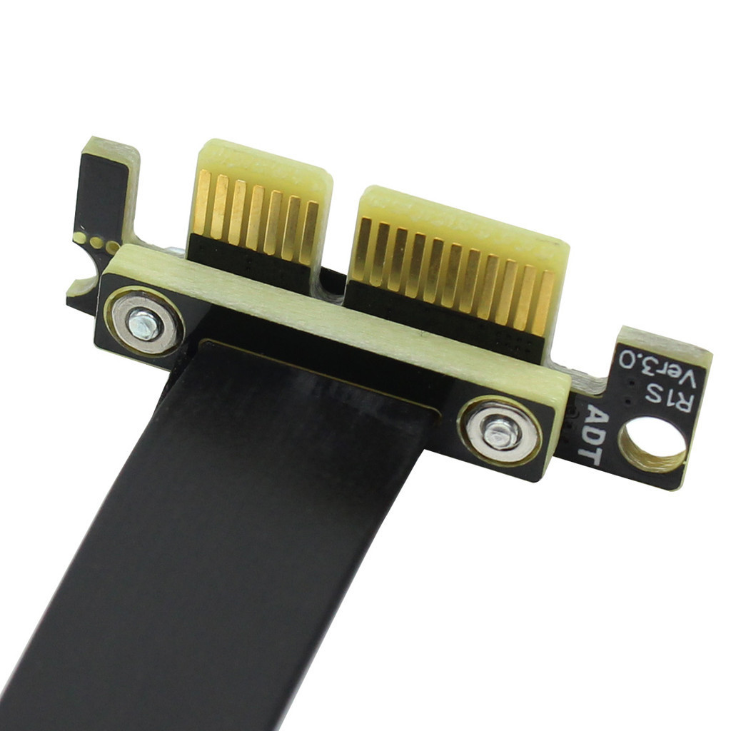 Jmt Dual 90 Độ Góc Phải PCIe 3.0 x1 đến x1 Cáp Nối Dài R11SL-TL 8G / bps Tốc Độ Cao PCI Express 1x Riser Card Ribbon Extender