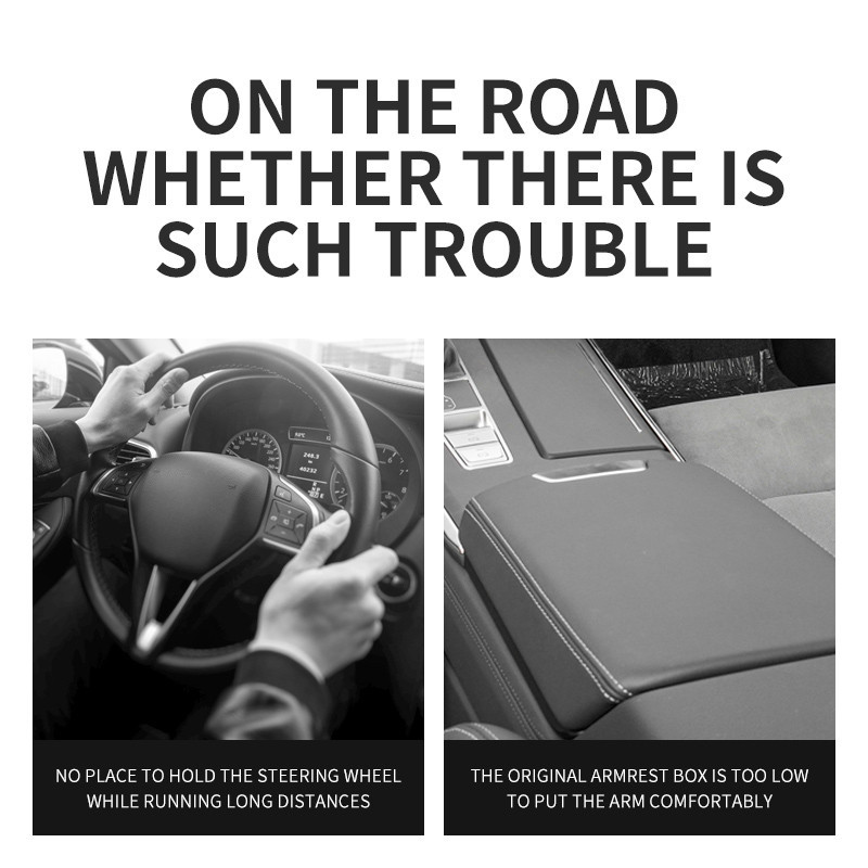 phụ kiện ô tô SEAMETAL Car Armrest Pad Da Tay vịn Đệm Túi Bảo Quản Hộp Điều Khiển Trung Tâm Bảo Vệ Nắp Nâng Cao Pad Phụ Kiện Nội Thất Ô Tô