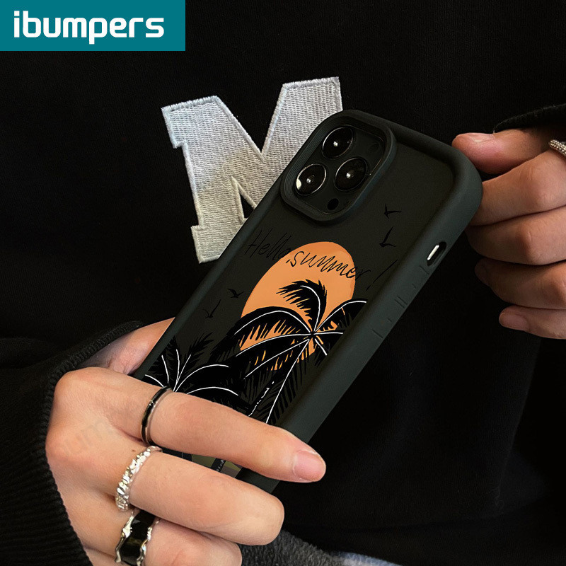 ibumpers Ốp Điện Thoại Iphone Đẹp Thời Trang Đen Hoạ Tiết Ốp lưng Dày Dặn Chống Rơi Silicone Mềm Chống Bẩn Chống Sốc Cho Iphone 15 14 12 13 11 Pro Max 7 8 Plus X Xs XR Xs Max