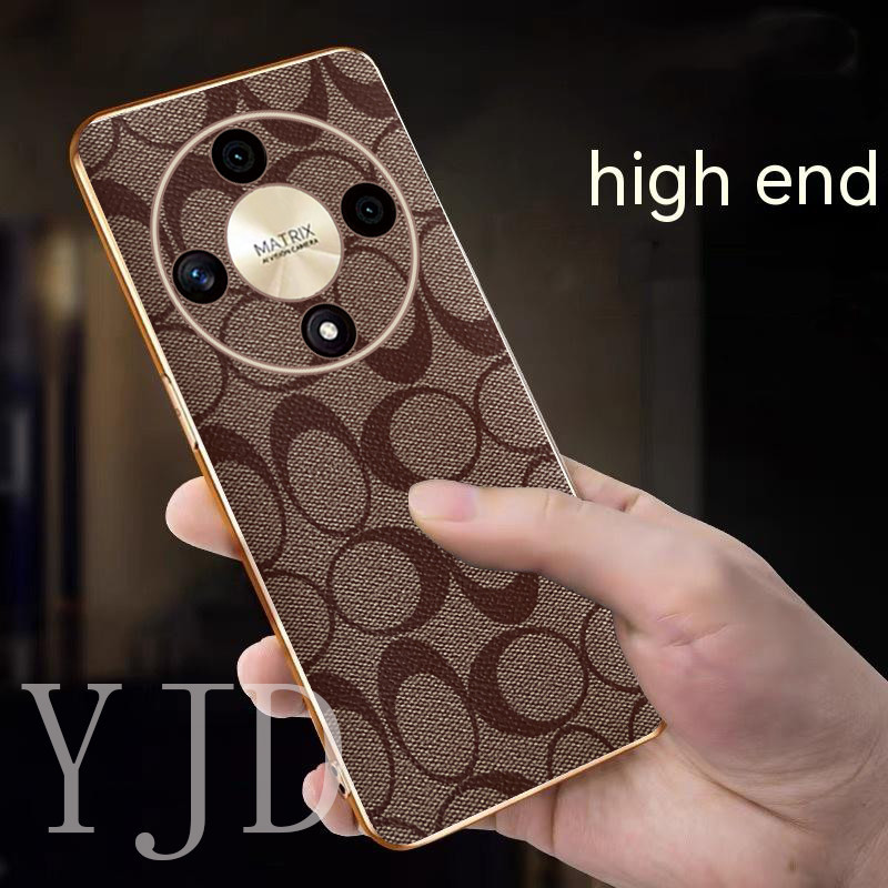 Ốp Lưng Cho Honor X9b Da Thời Trang Sang Trọng Mạ Điện TPU Edge Vỏ Điện Thoại Chống Sốc
