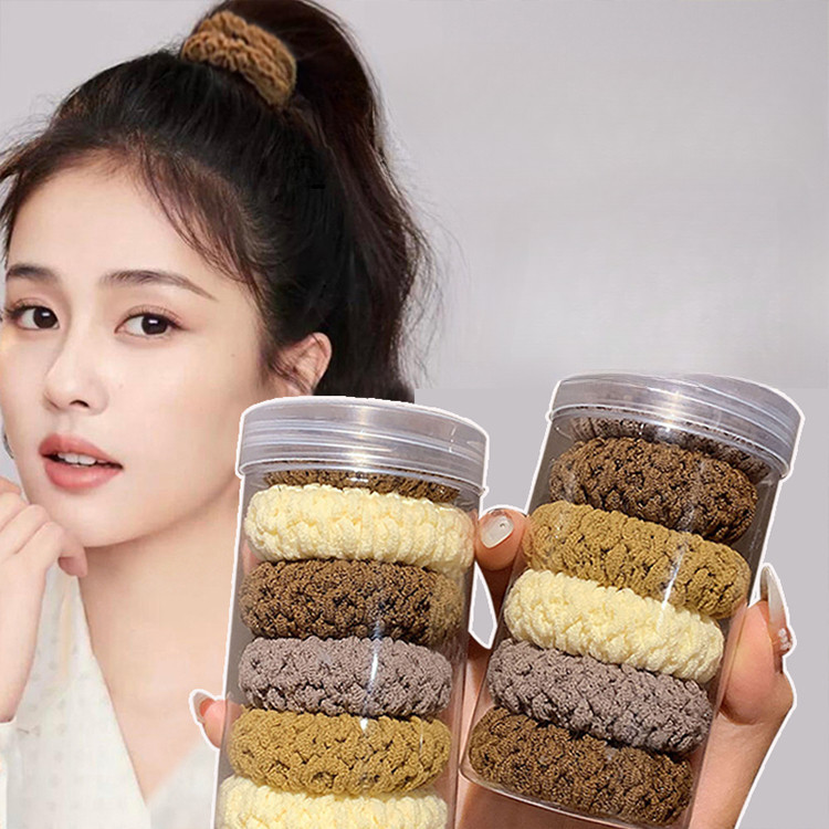 Dày Cao Đuôi Ngựa Đầu Tính Khí Đơn Giản Dây Cao Su Đàn Hồi Cao Dây Tóc Tóc Vòng Nữ Phụ Kiện Tóc