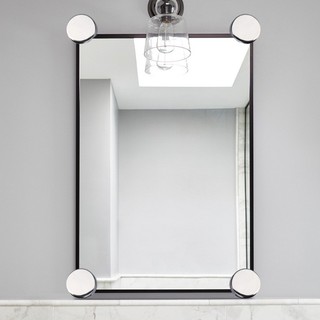 Mini Tròn Hợp Kim Kẽm Treo Tường Gương Cố Định Kẹp Phòng Khách Kính Giữ Khóa Nhà Di Động Không Khung Gương Gắn Giá Đỡ